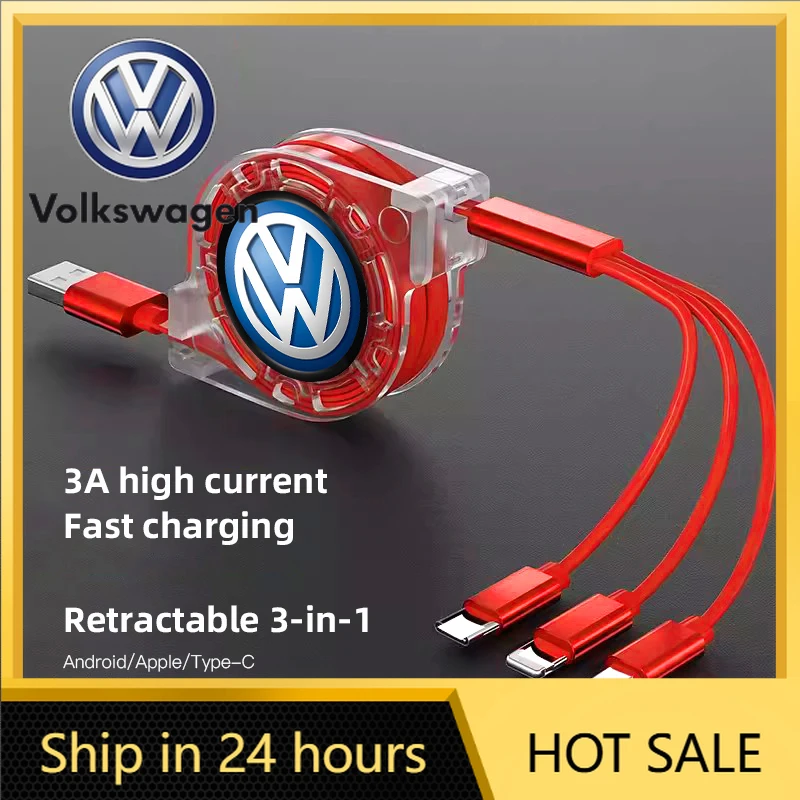 

Новый кабель для зарядки 3-в-1 Micro USB Type-C для Volkswagen (2026): универсальное зарядное устройство для Volkswagen Scirocco, Tiguan, GTI, R, Polo, R-Line