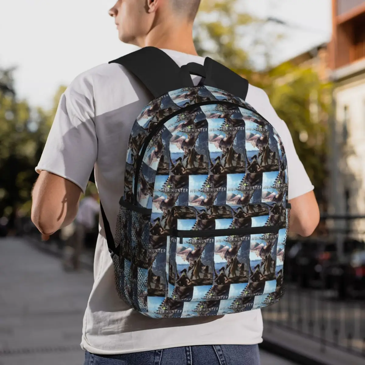 

Студенческий рюкзак Monster Hunter, школьная сумка, походный дорожный рюкзак для мужчин и женщин, модная сумка для книг, сумки на плечо