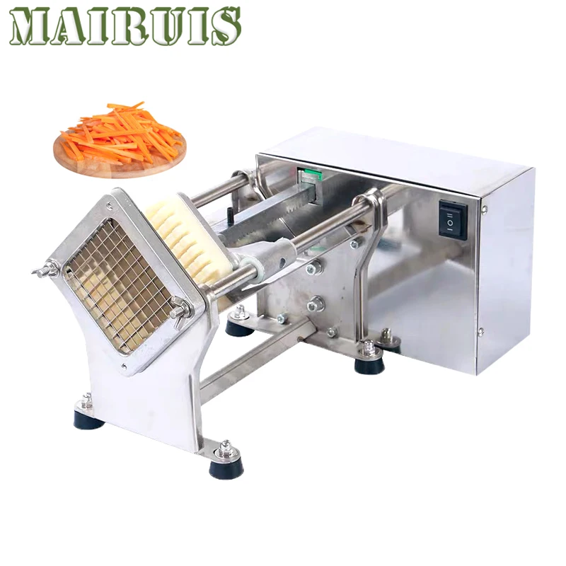 Cortador eléctrico de patatas fritas, rebanador automático de patatas fritas de 6/9/13Mm, cortador de zanahorias, máquina trituradora de verduras