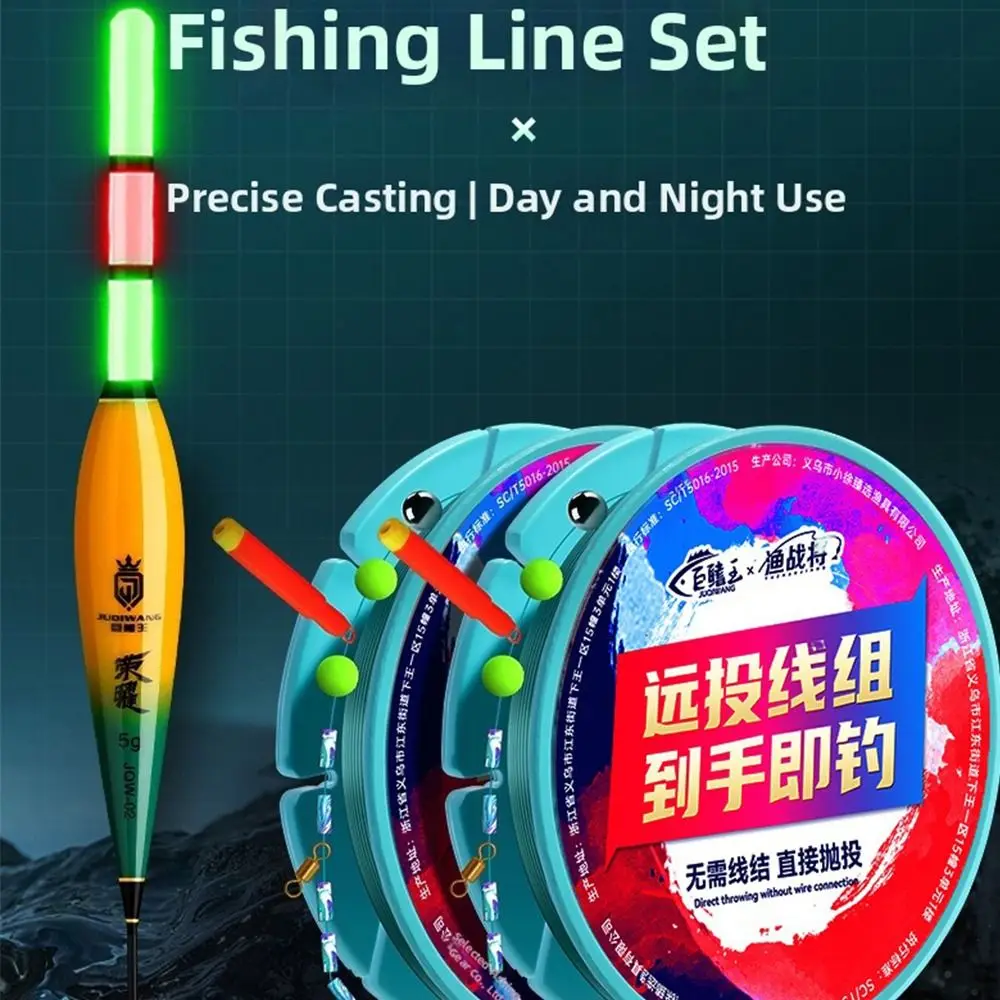 Ready To Use Automatic Bobber Fishing Line Set Easy Casting Smooth Retrieva Automatic Slip Bobber Day and Night Dual-Purpose view 4