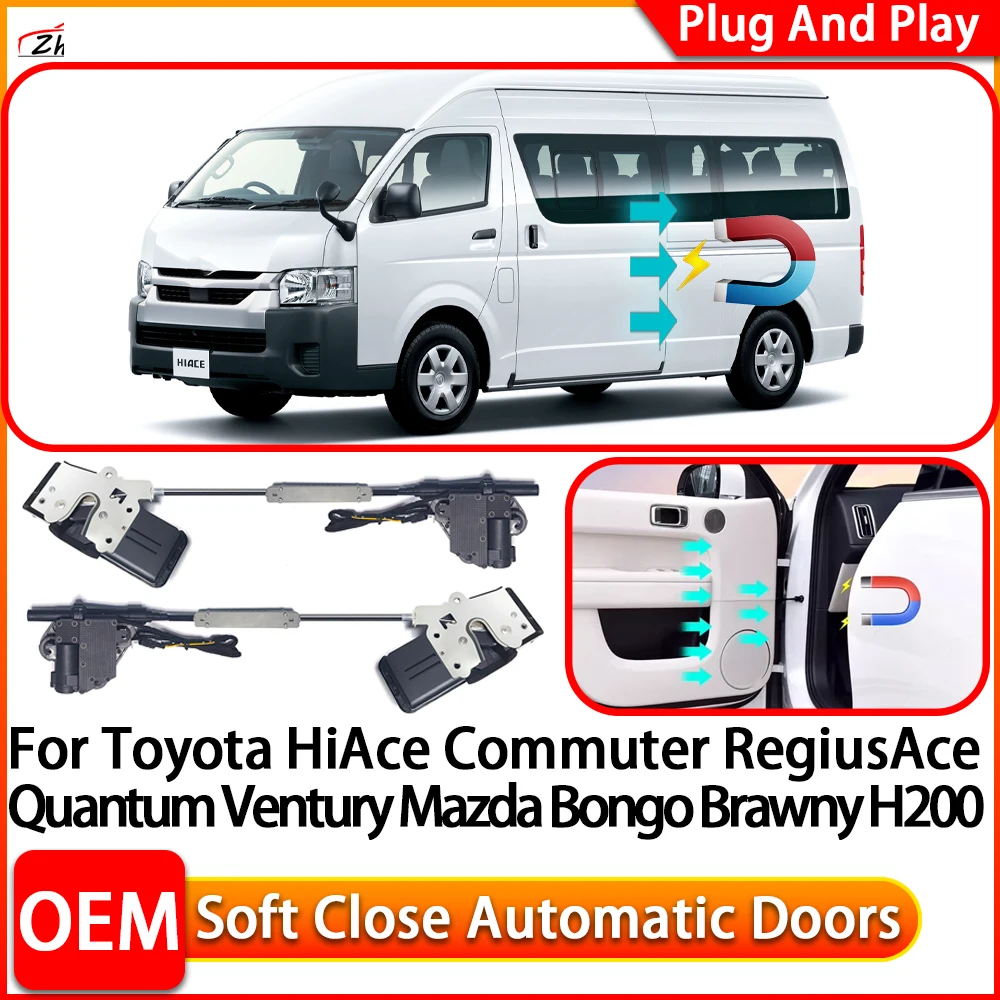 

for Toyota HiAce Commuter RegiusAce Quantum Ventury Mazda Bongo Brawny H200 Electric Soft Close Door Closer Power Closing Door