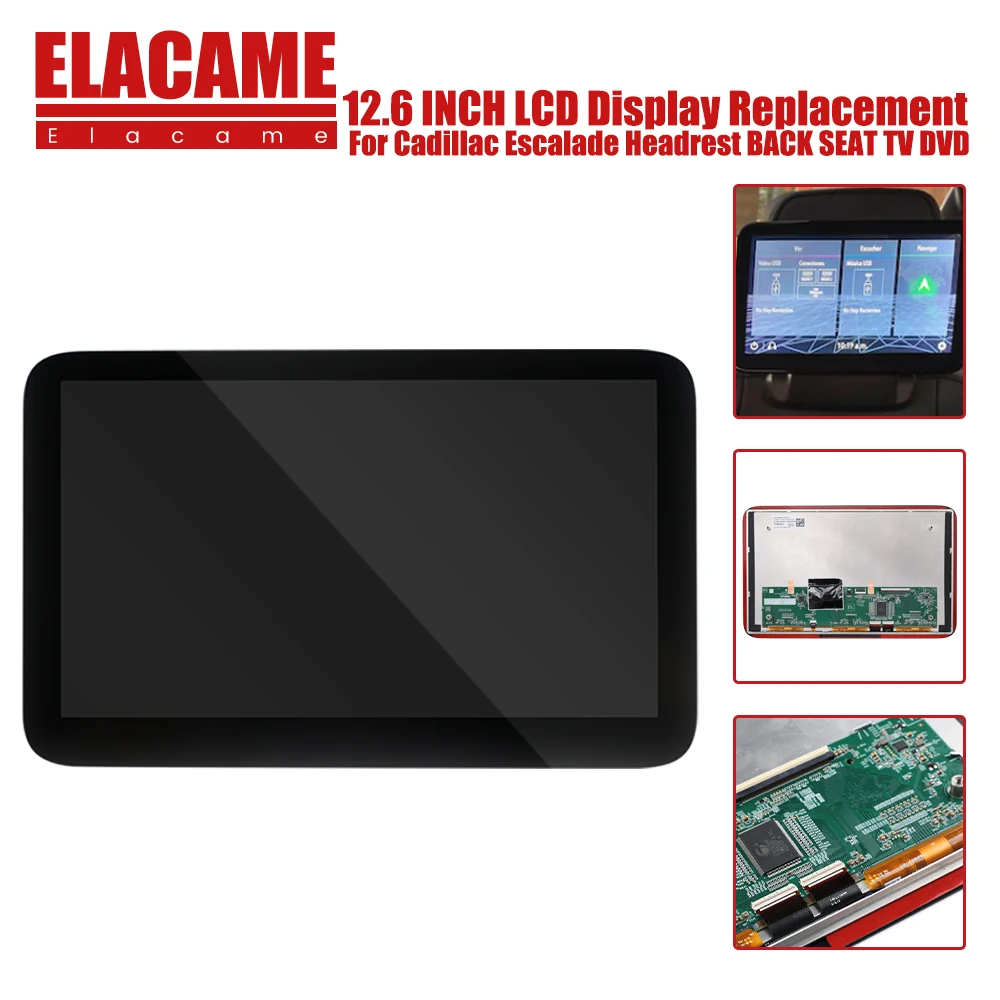 12.6 inch DD126EA-01A LCD Display Headrest Display Back Seat TV DVD For Chevrolet Tahoe Suburban for GMC Yukon 2021-2023