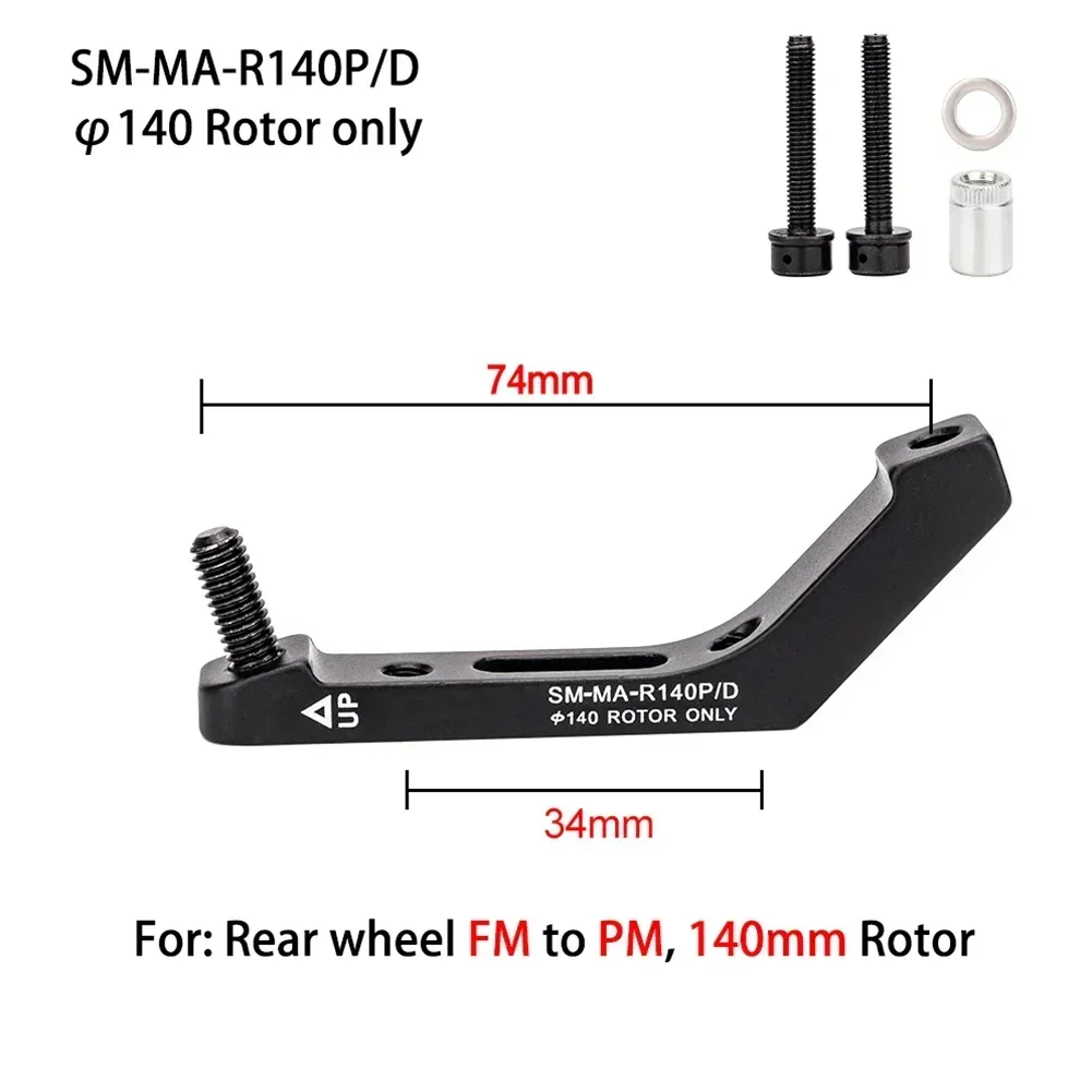 Road Bike Bike Disc Brake-Caliper Adapter Flat Mount To Post Mount F140/F160/R140MM For Flat Mount To Post Mount FM To PM