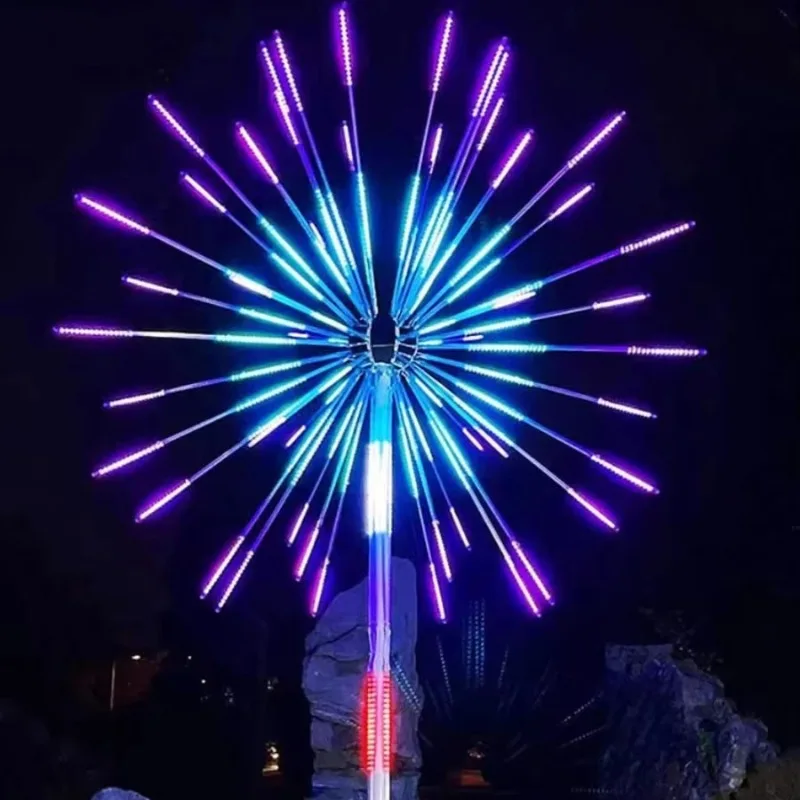 LED Lights Ot Sale Outdoor RGB LED Firework Pole Motif Light Waterproof Ip65 Outdoor Smart Firework LED Lights