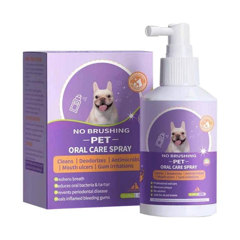 Pet Dental Eliminate Bad Breath for Dogs and Cats Fights Plaques Tartar & Gums Diseases without Brushing Teeth A0KF