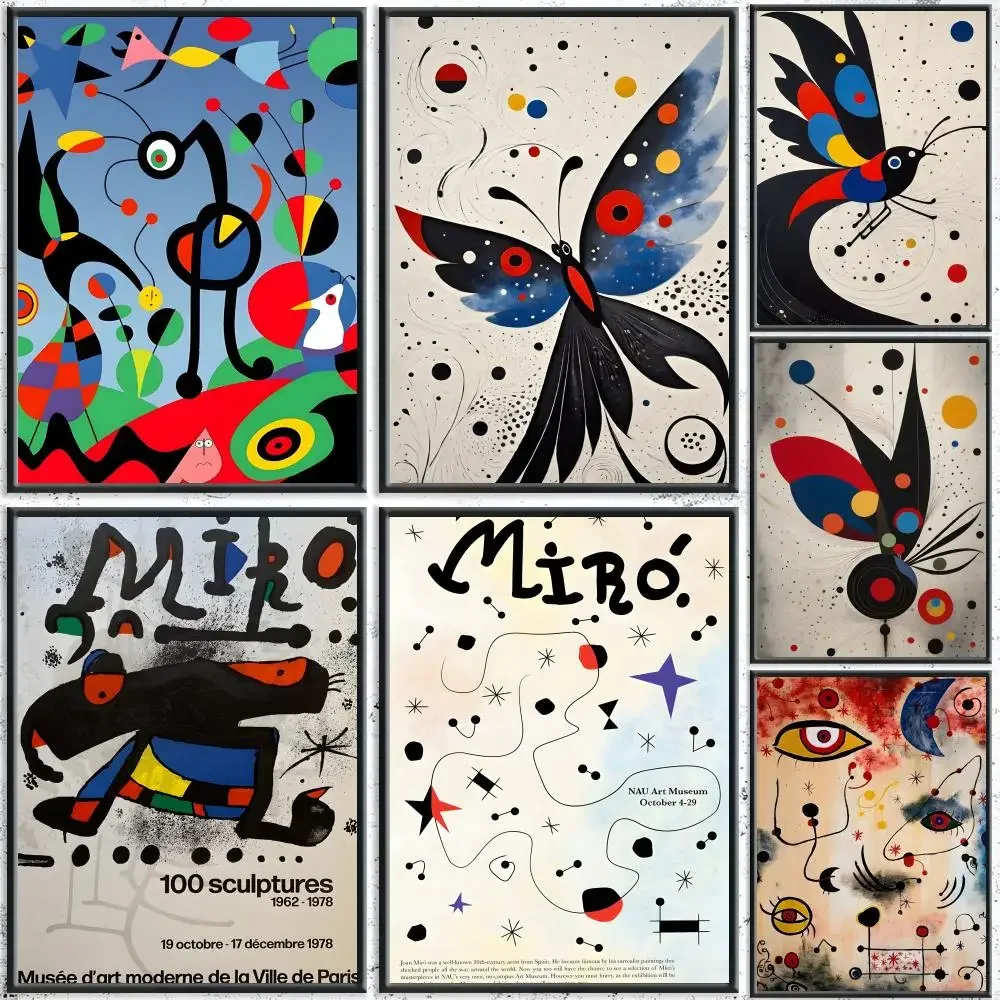 Modern Surrealism Joan Miro Art Painting Calligraphy HD Canvas Poster Crease Free Waterproof All Space Wall Decor
