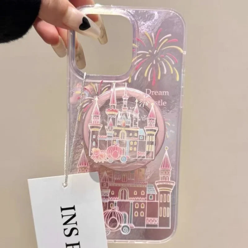 

Support De Téléphone Avec Poignée De Château De Dessin Animé Coréen, Support Universel Pour IPhone 17 Samsung S25 S27