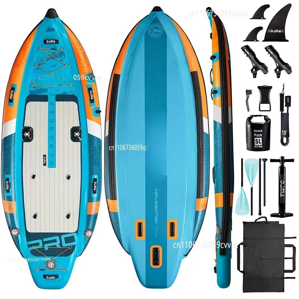 Inflatable Water Fishing Paddle Board Luya Boat Electric Adult Surfboard SUP Boat - Durable PVC Material for Fun Fishing