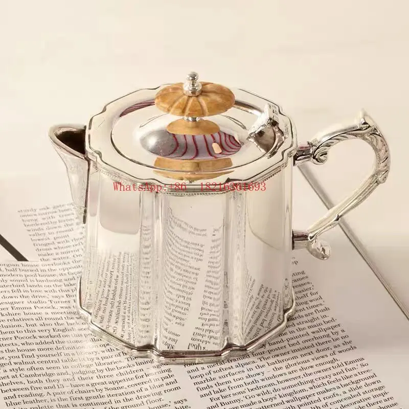 

Набор для сервировки стола и чайный сервиз Nordic Light Luxury Silver Kettle Ornaments для отелей, коллекция 2055 года
