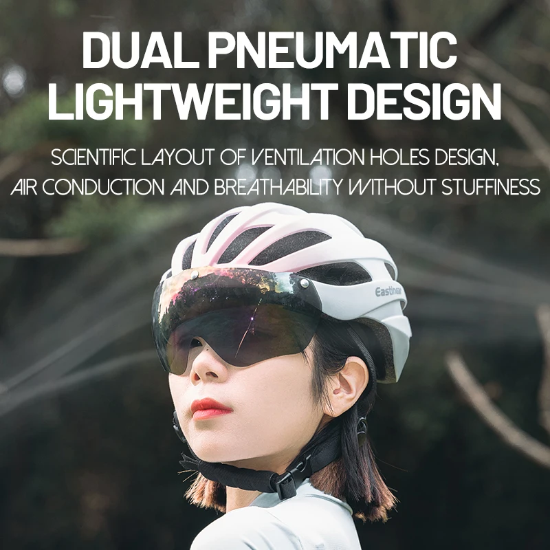 

Eastinear Высококачественный велосипедный шлем, регулируемый ультралегкий дышащий уличный шоссейный MTB велосипедный жесткий шлем с очками