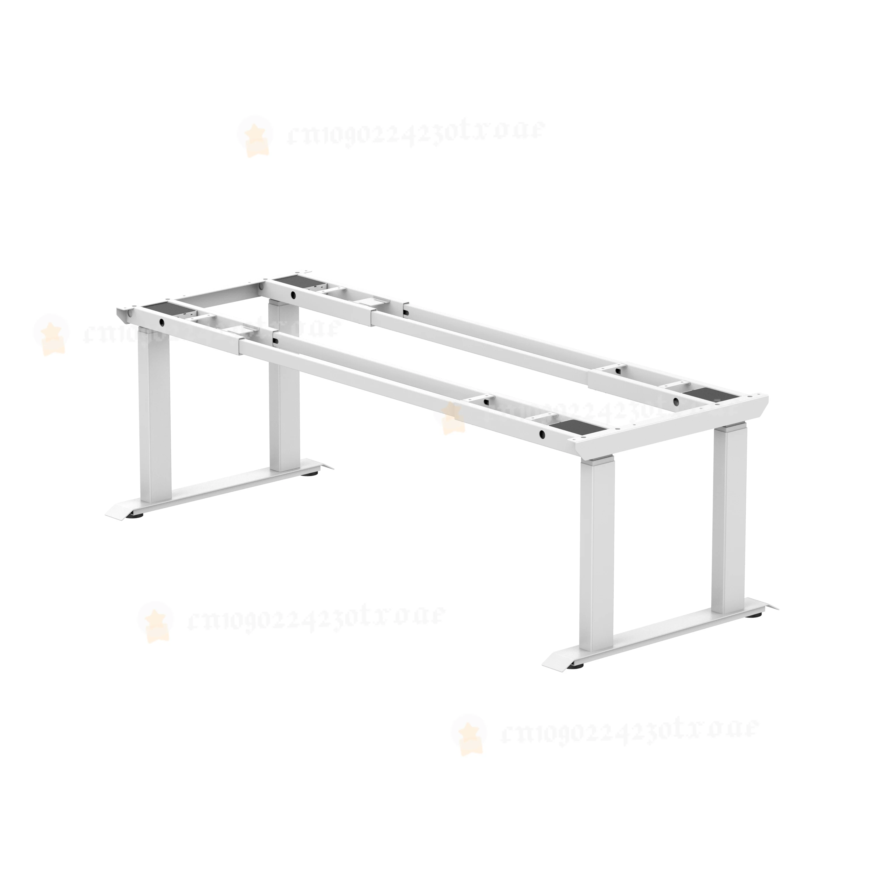 4-Leg Electric Height Adjustable Standing Desk Frame Dual Motor Workstation Extra Large Table for Office Industrial Use