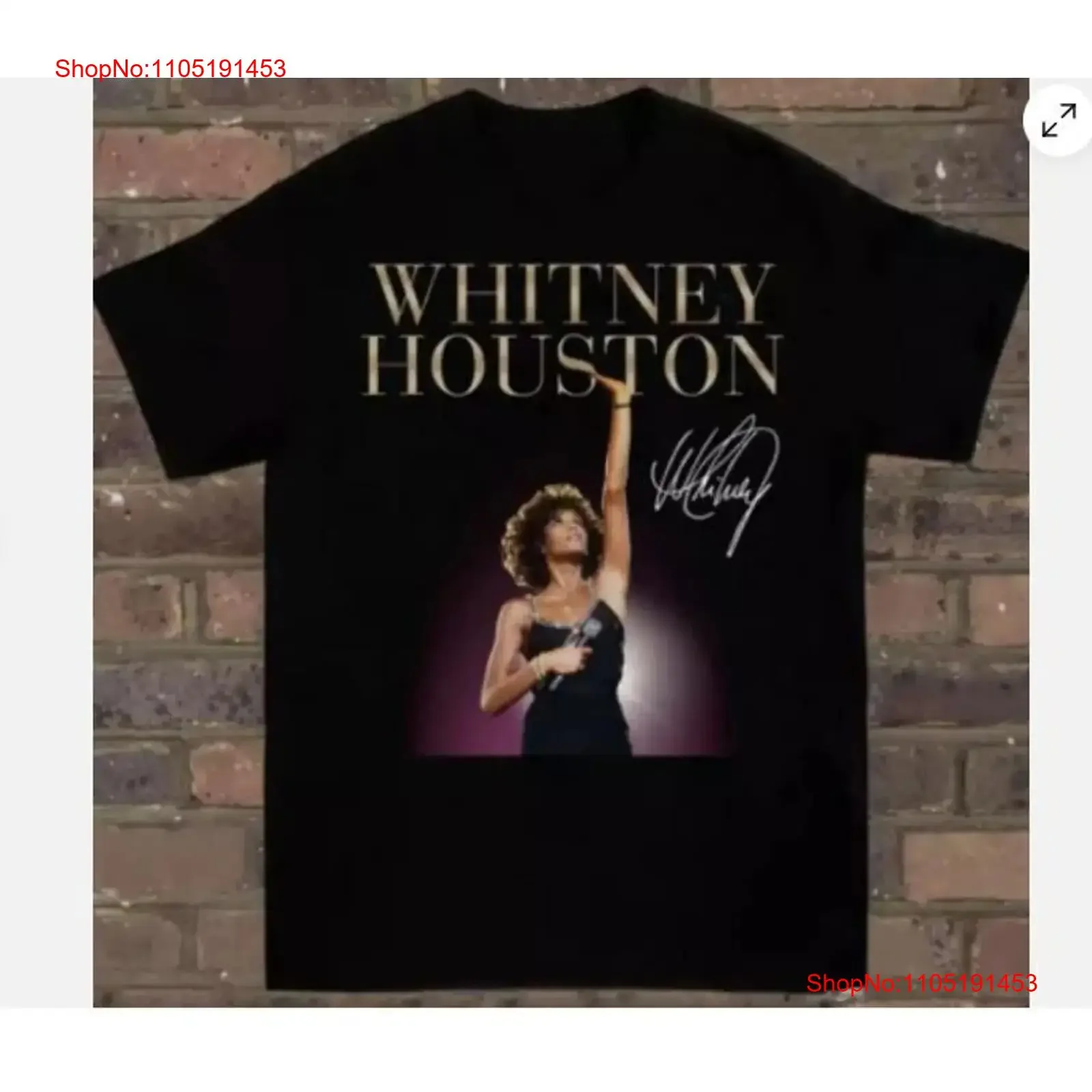 

Whitney Houston Black T Shirt gift fan father day trending vintage Washed graphic Soft Stretched Breathable homme fashion