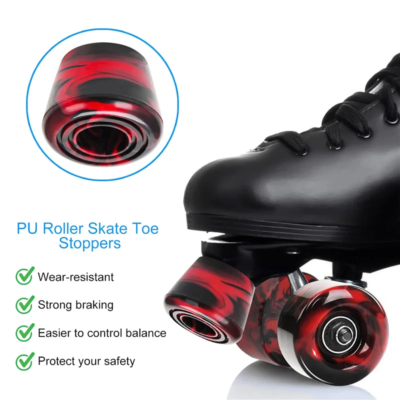 A69P-8 Pack LED Wheel Roller Skate Wheels With Bearings 32Mm X 58Mm Roller Skating Accessories