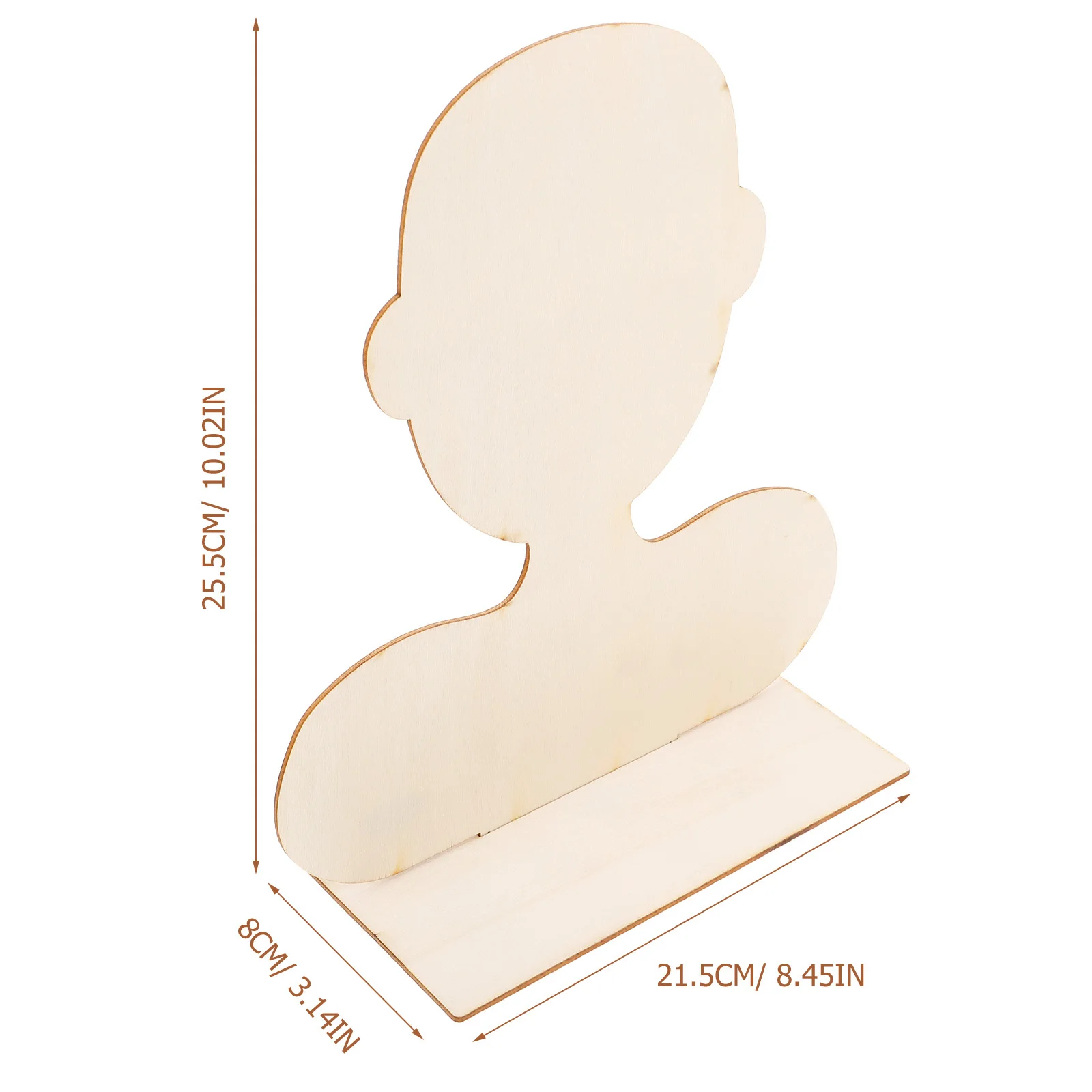 나무 초상화 클레이 보드 자연스러운 흰색 나무 캔버스 3D DIY 아트 공예 색칠 그림 장식 초상화 모양