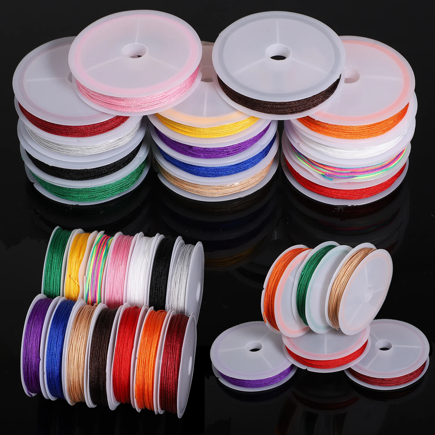 3 Roll 0.8mm Beading Cord String Wire Thread For Jewelry Making 10M polyester Wire DIY Necklace Bracelet Accessories Wholesale