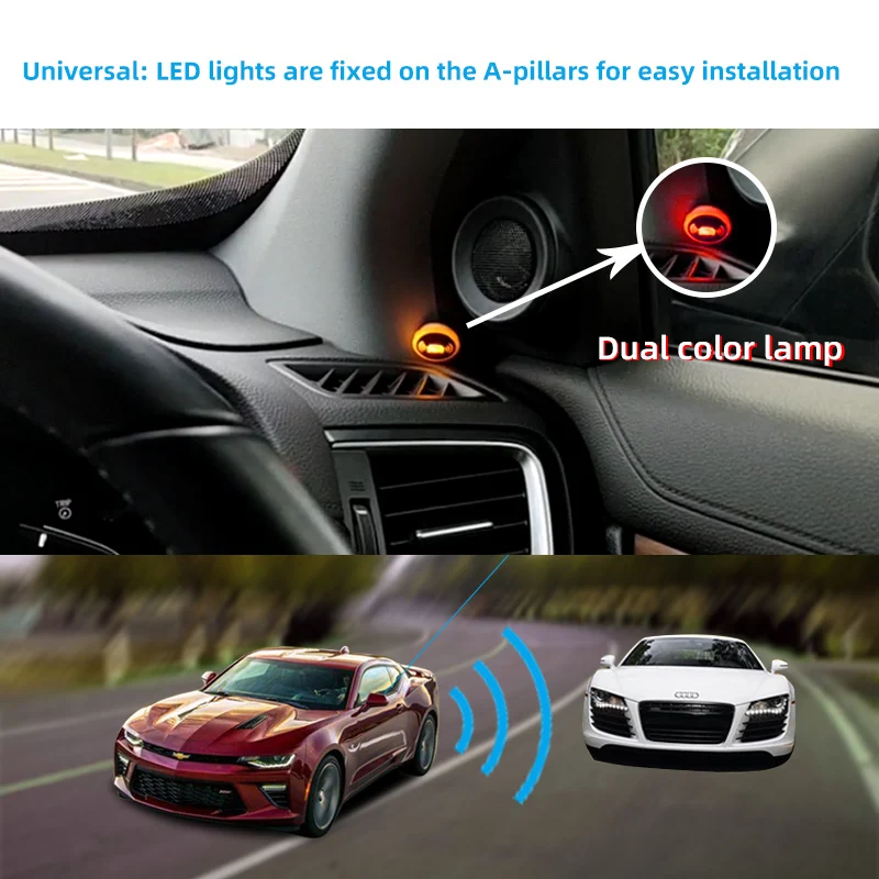 Blind Spot Monitoring Parking Sensor Wide-angle Night Vision Waterproof Reversing Assistance Collision Prevention