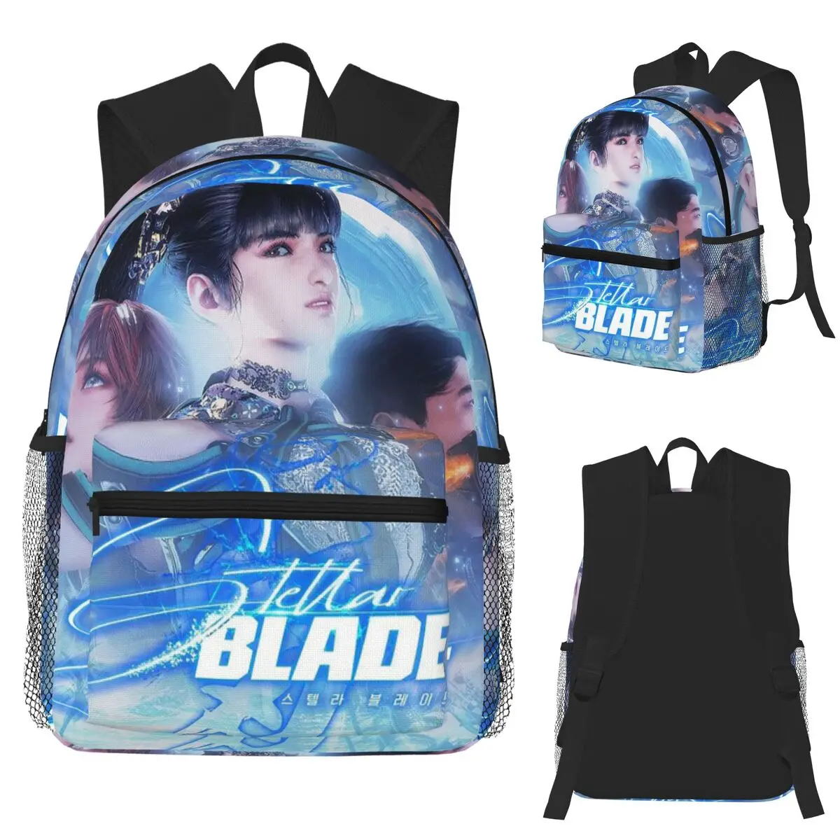

Stellar Blade Games Raven Eve Student Backpack School Bag Hiking Travel Daypack for Men Women Fashion Bookbag Shoulder Bags