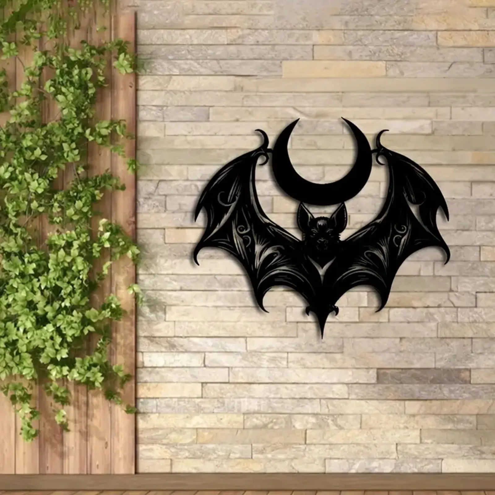 

Gothic Style Bat Metal Wall Art Dark Nocturnal Creature Decoration Evil Winged Bat Hanging Metal Gothic Mini Garland Decorations