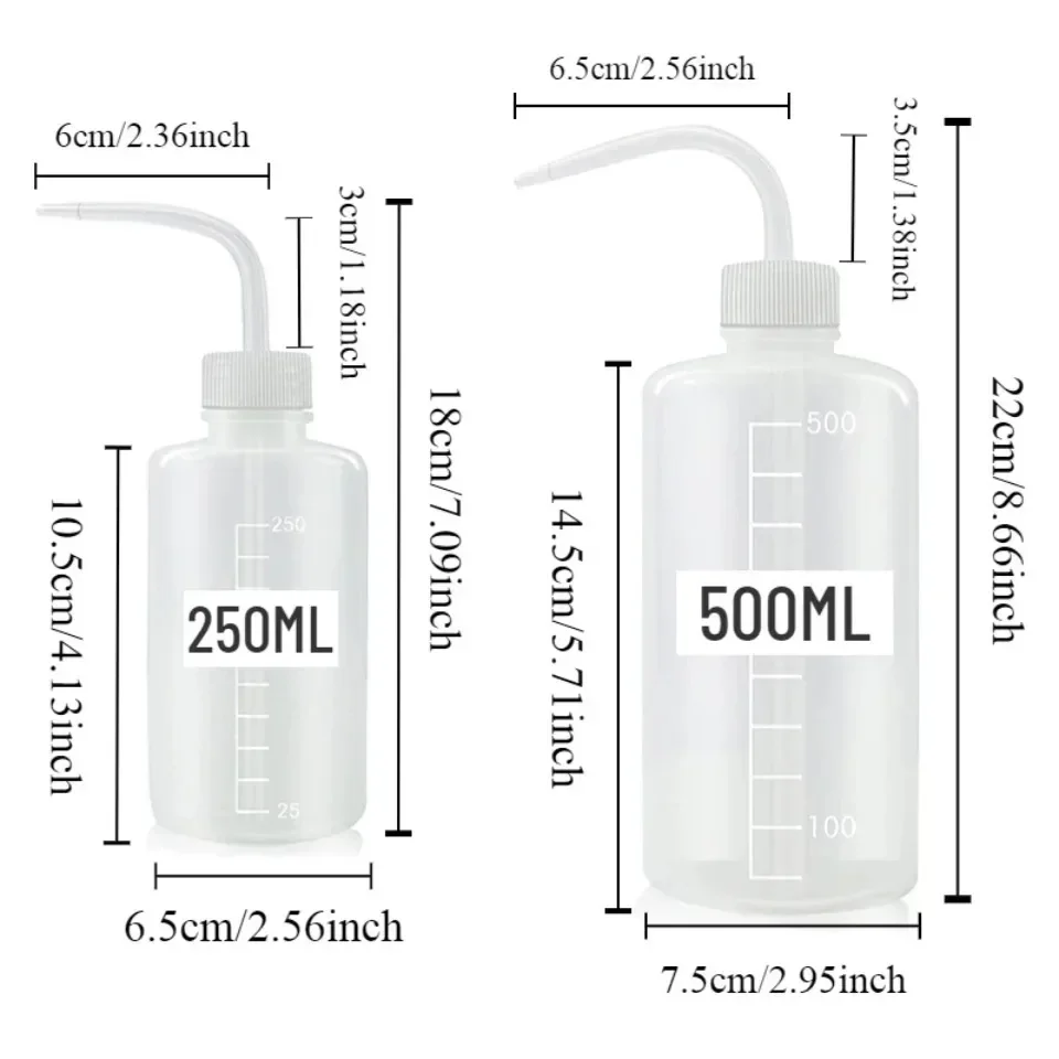 250/500ML Transparent Plastic Squeeze Watering Bottle Long Spout Water Kettle for Succulents Bonsai Flower Indoor