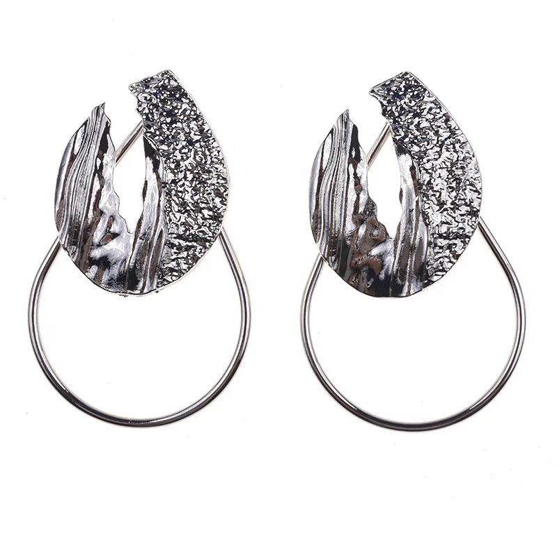 Cross-border accessories, new products are exaggerated, big-name alloy leaf earrings are sourced by manufacturers, and one piece