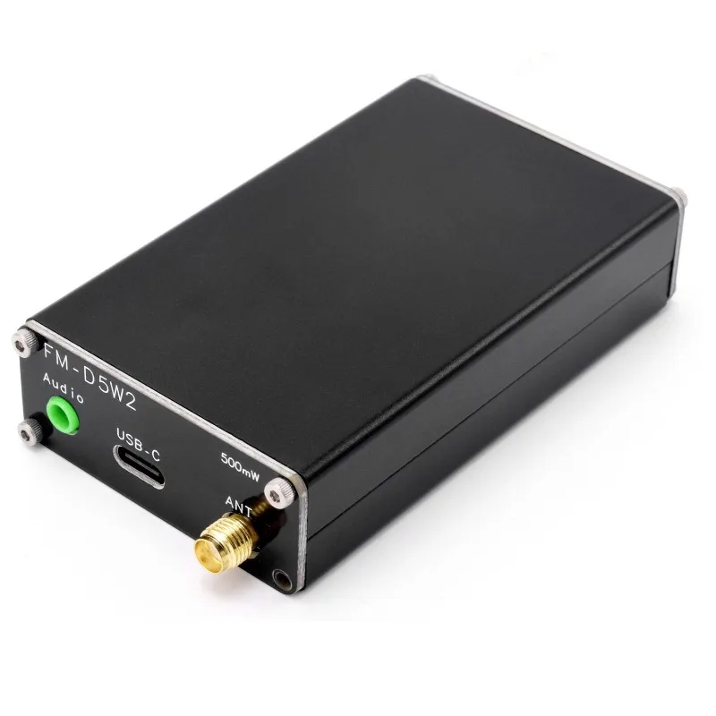 2 Km FM Transmitter Digital Display: 0.5W, 500mW Stereo, 76-108M English Listening, FM-D5W2