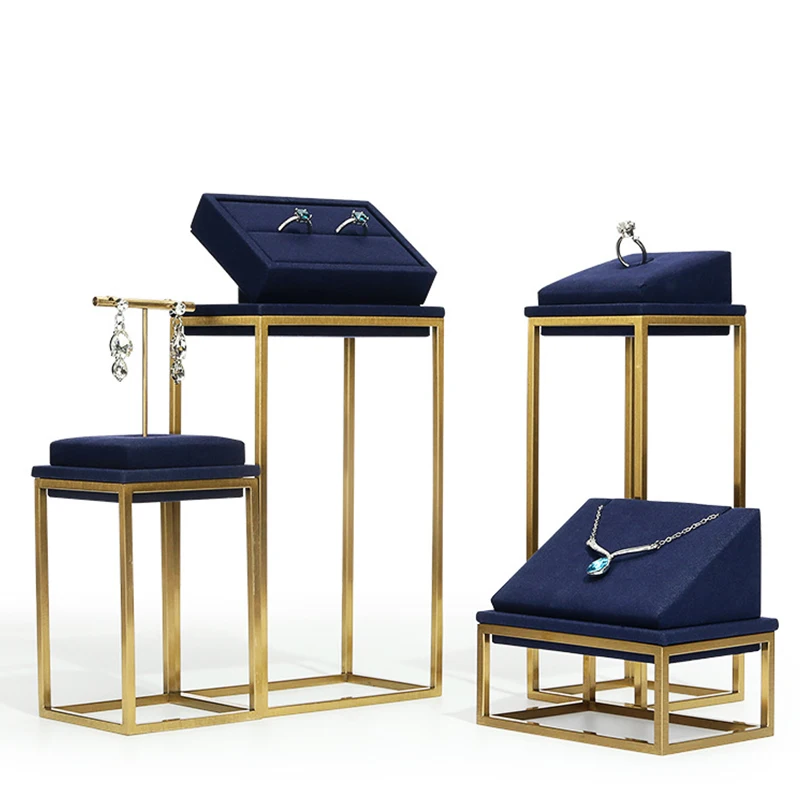 High-end jewelry and props display window, portrait necklace display stand, earrings, rings and jewelry display stand