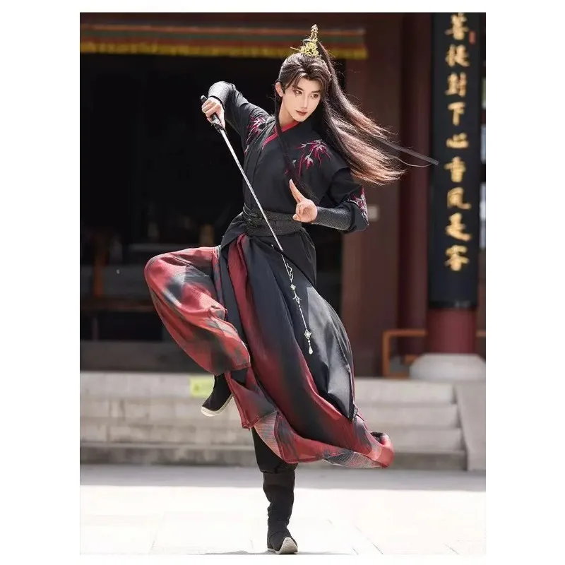 

Song Dynasty Bamboo Embroidery Hanfu Men Women Traditional Chinese Costume Fairy Swordsman Cosplay Outfit Ancient Stage Suit COS