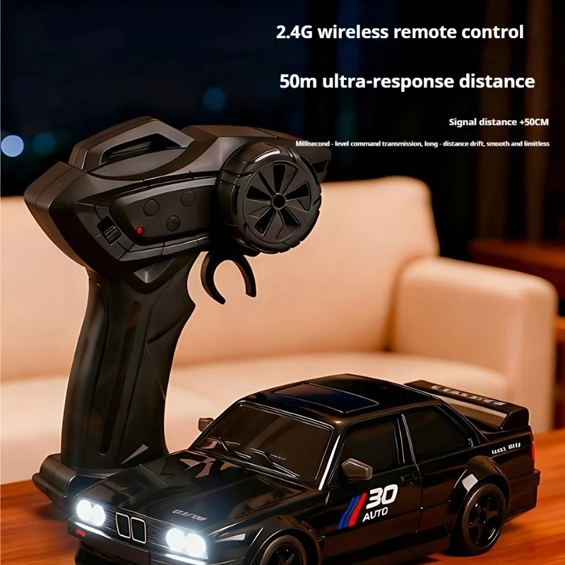 Superar Rc Drift Car Four Wheel Drive Remote Control Racing Model Car Black With Led Lights For Adult Hobby Indoor Outdoor 2026