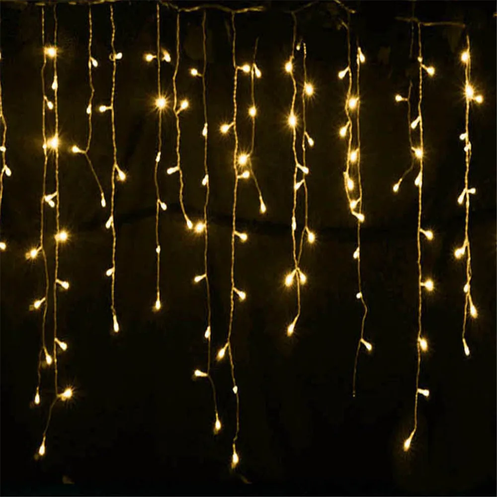 String Lights Christmas Outdoor Decoration Drop 5m Droop Garland Curtain Icicle String Led Lights Garden Home Party 220V 110V