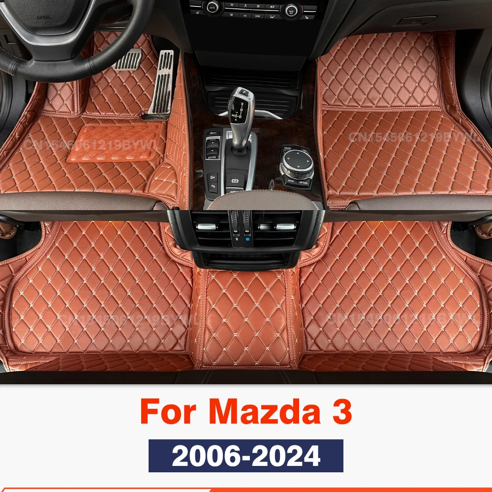 

For Mazda 3 2006-2024 2023 2022 2021 2020 2019 custom Car Floor Mat Automobile Carpet Cover Interior Accessories Protective Pad