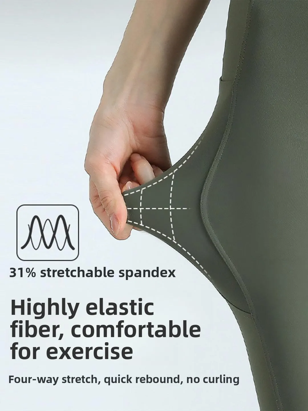بنطلون يوجا نسائي عالي الخصر من الحرير الصناعي، رقيق وضيق، مناسب لركوب الدراجات، بطول خمسة أرباع، مصنوع من ألياف البوليستر للتنحيف