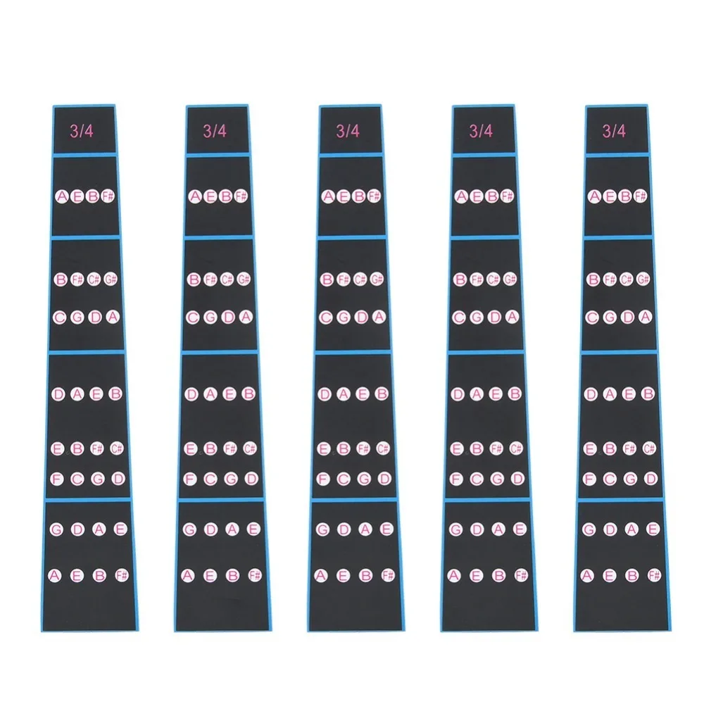 Waterproof Violin Fretboard Sticker Adhesive Backing Removable Fingerboard Tape Music Note Stickers