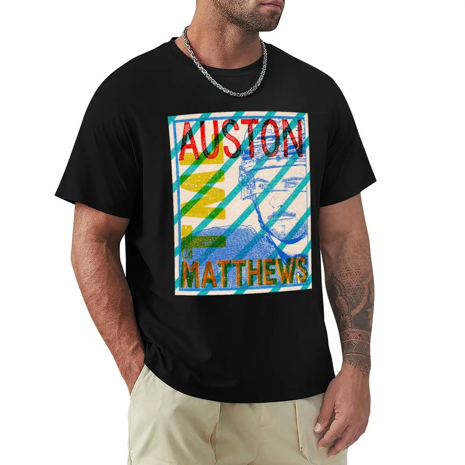 Auston Matthews - TML - Toronto Poster style T-Shirt Large Size Soft Cotton T-Shirt
