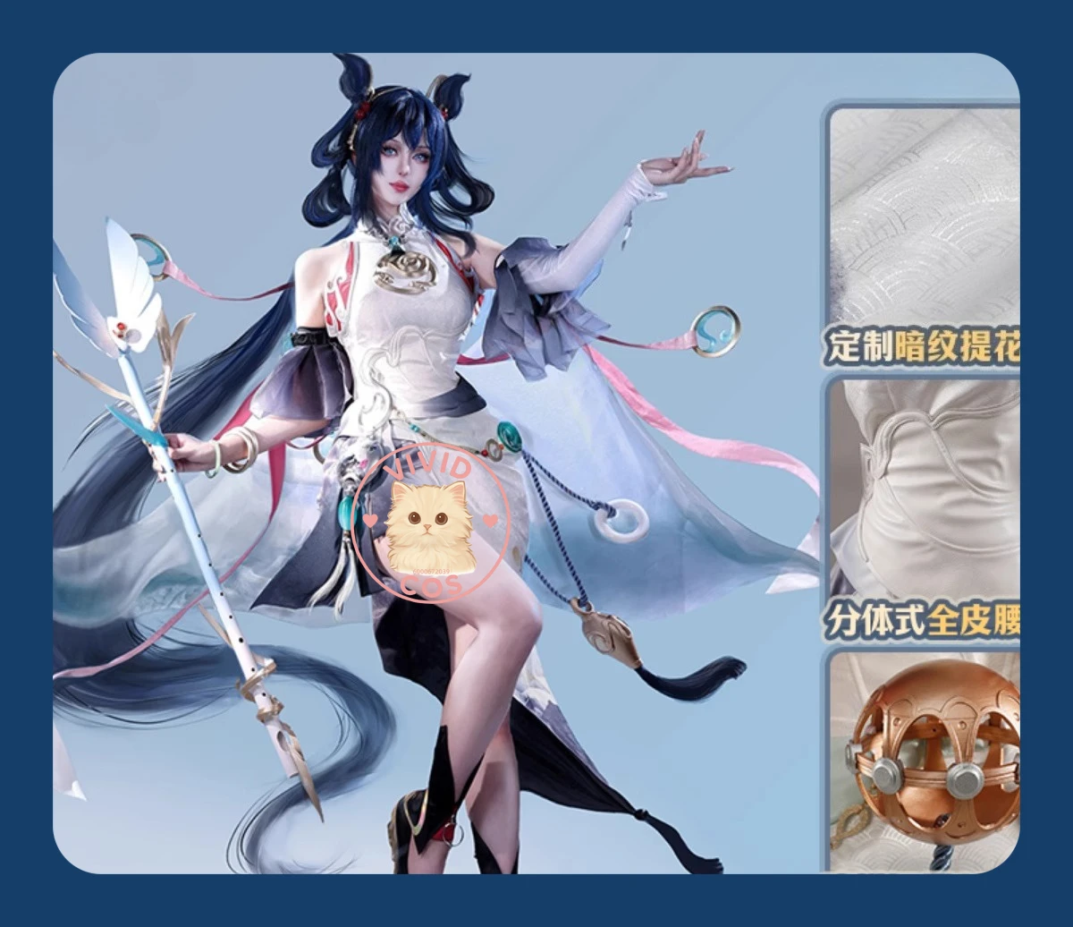 

Hot Game Honor of Kings Cosplay Gong Sun Li Costume Role Play High Quality Pretty Dress with 3D Parts for Women Comic Con Suit