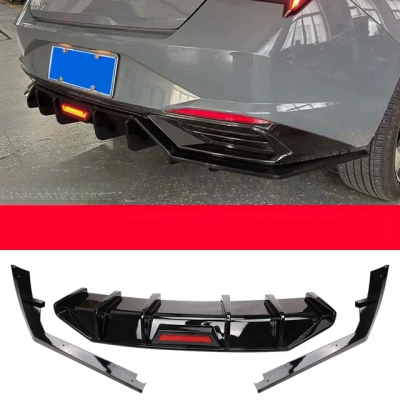 New！ For Hyundai Elantra Avante CN7 rear bumper lip spoiler diffuser body modification parts 2020 2021 2022