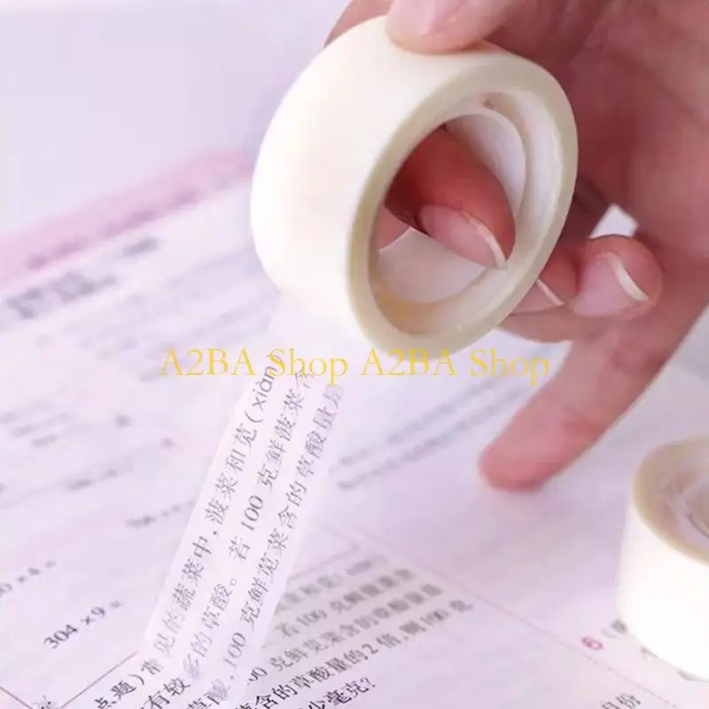 A2BA See Through Sticky Tape Tear Easily Clean Clear Invisible Adhesive Tape For Daily Use Leave Not Mark On Any Surfaces