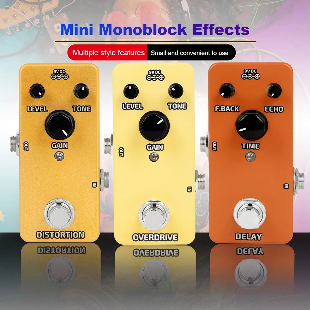 Overdrive Distortion Delay Effect Single Mode Guitar Booster Effector Guitar Parts Musicial Instruments Accessories