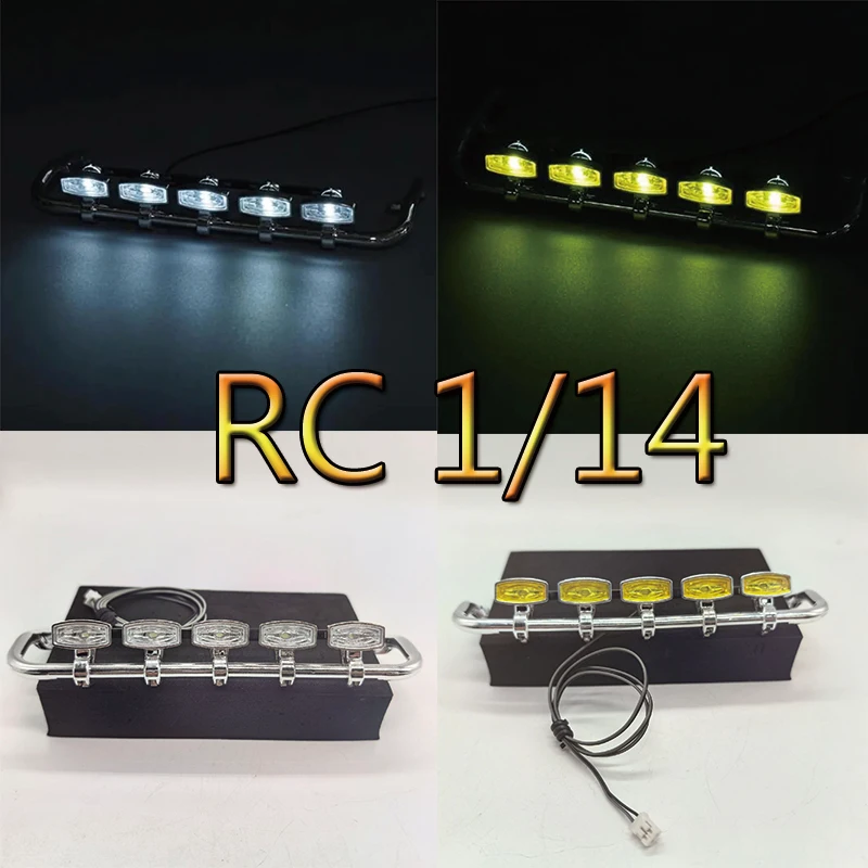 

RC Truck 1/14 Spotlight Roof Bar With Light Pods For Tamiya Scania 770S 1/14 RC Tractor Truck Remote Control Parts Accessories