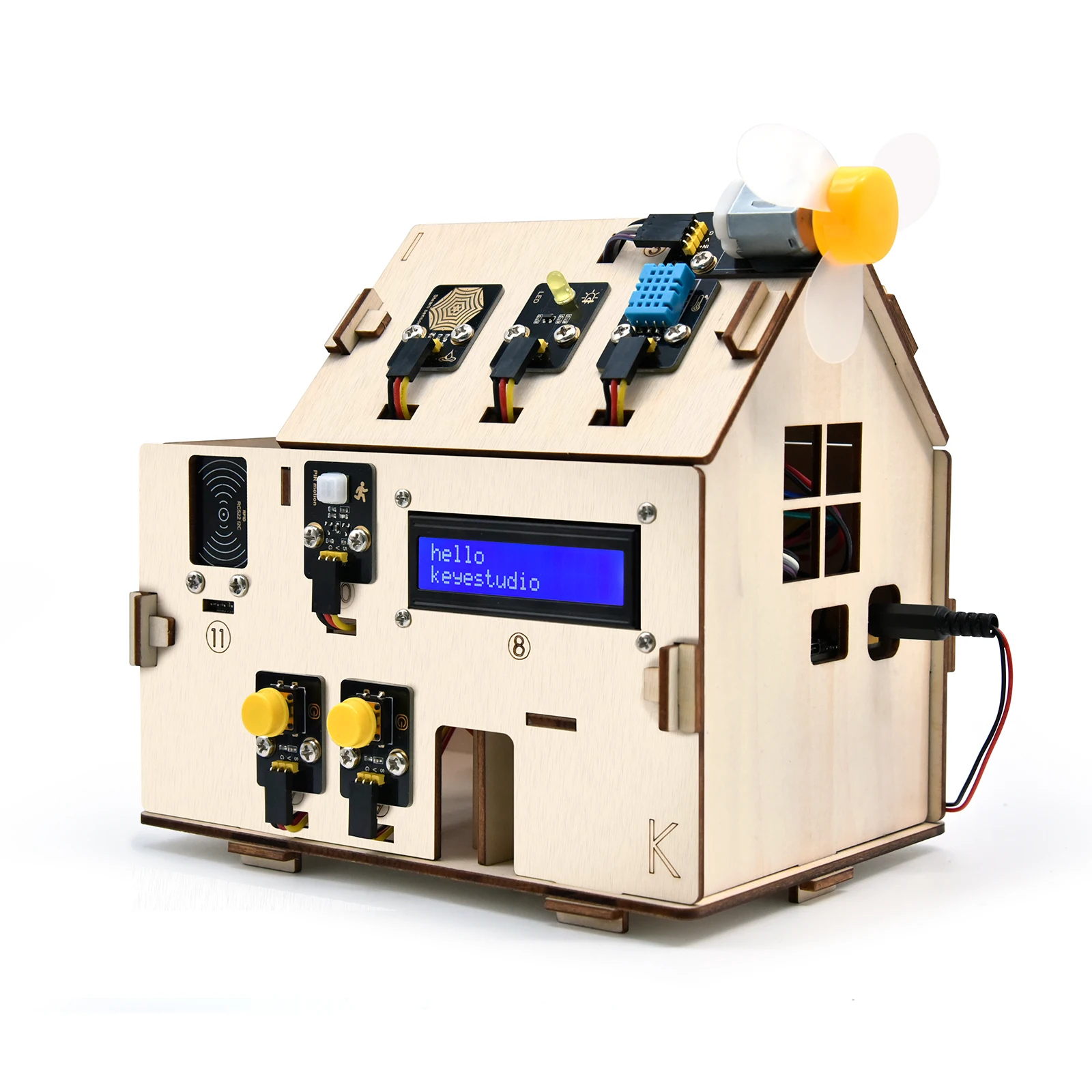 

Keyestudio DIY Smart Home kit ESP32 Starter Automation Projects Wooden House Electron Robot Kit