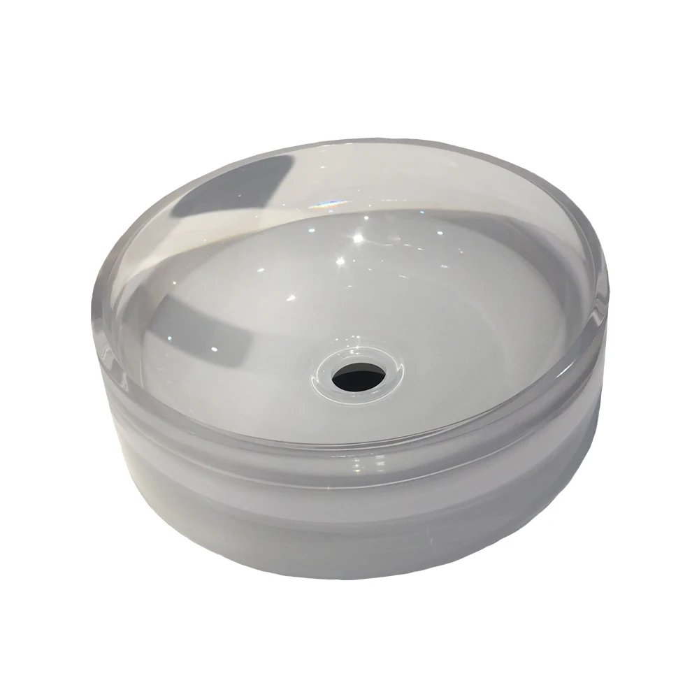 

Bathroom Round Resin Counter Top Sink Vessel Cloakroom Vanity Colored Wash Basin RS38245-430