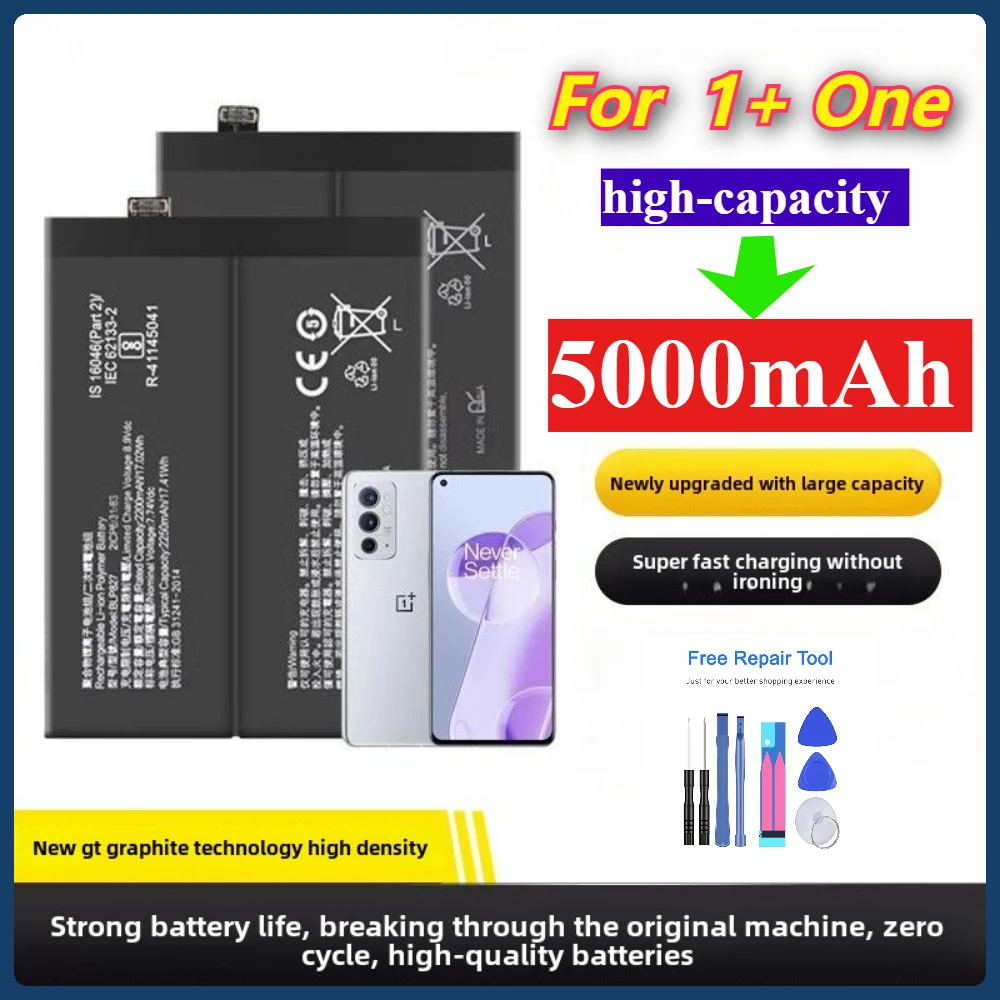 

New BLP861 5000mAh High-capacity Battery for 1+ One Plus Oneplus Nord2 Nord 2T 5G 9RT Mobile Phone Replacement Bateria