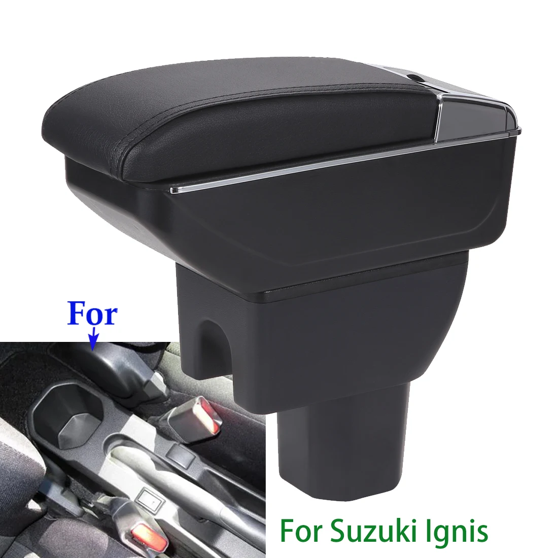 For SUZUKI IGNIS Armrest Box For Suzuki Ignis Car Armrest Auto Storage Box Arm Bracing heighten Interior Details Retrofit Part