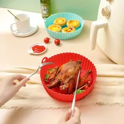 Silicone Air Fryer Liners Food SafeReusable Air Fryer Silicone Liners Air Fryer Silicone Pot Non Stick Oven Kitchen Accessories