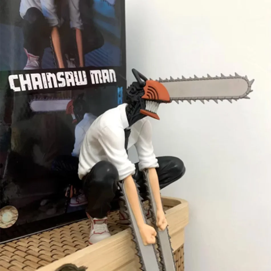 Chainsaw Man Anime Figure, Power Denji PVC Noodle Stopper Figurine, Adult Collectible Model Action Figure Desktop Decoration Toy