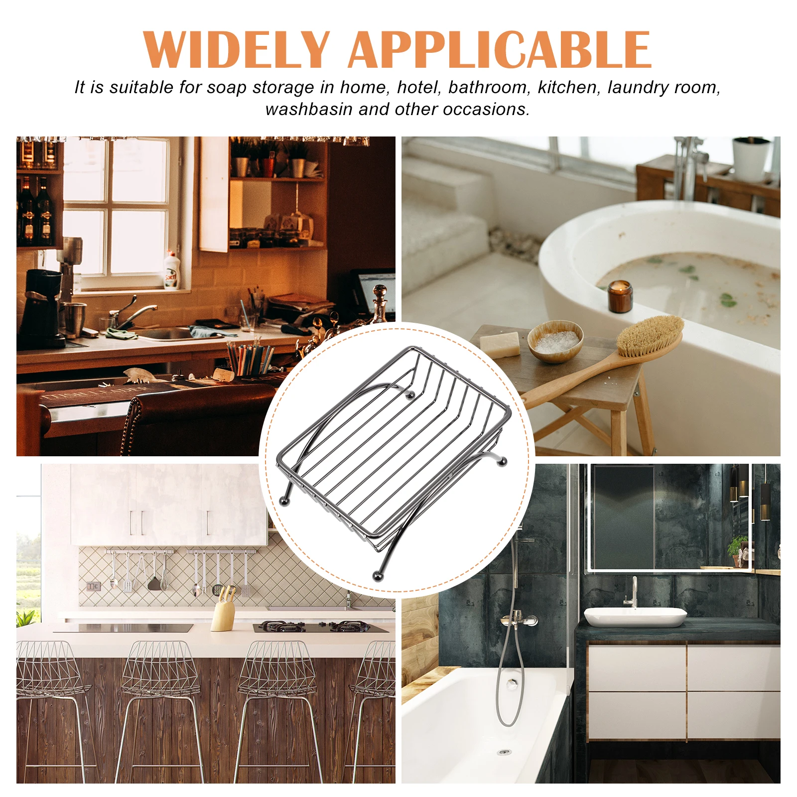 

Sturdy Wrought Rack Holder Bathroom Kitchen Drainage Non-Stick Storage Stand Black Multifunctional Wall Mount Shelf Iron Dish