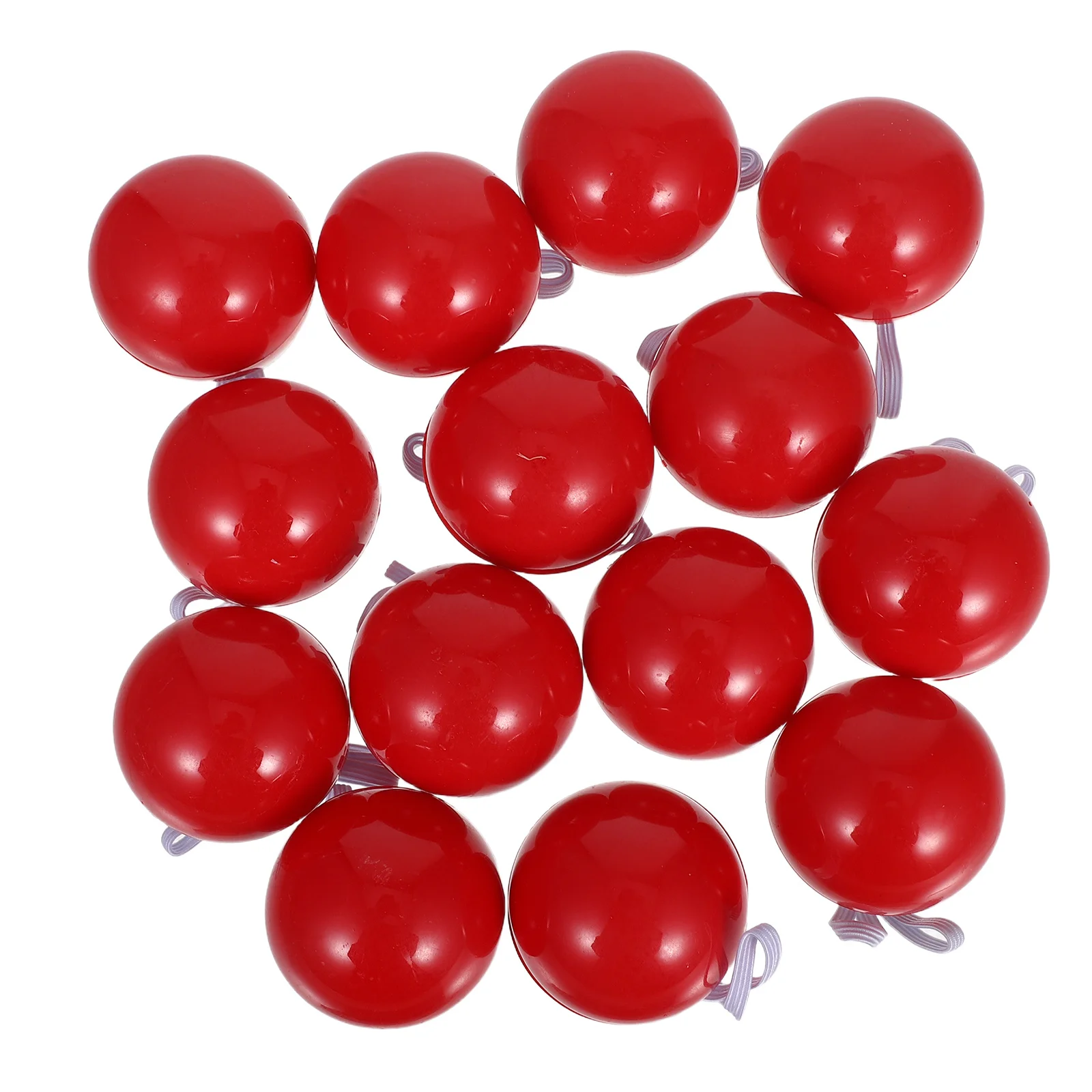 14 Stück leuchtende rote Clown-Nase aus Kunststoff, leuchtende Requisite für Halloween, Zirkus, Kostümzubehör, lustiges Partyzubehör