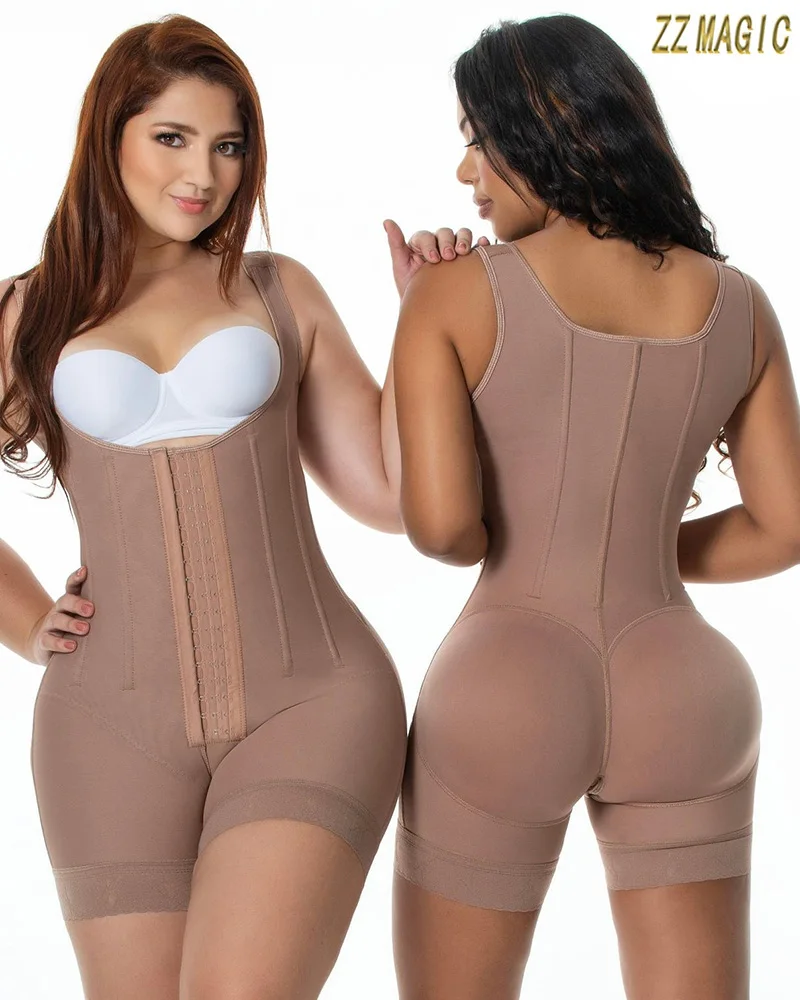 

Fajas Colombianas High Compression Shapewear Open Bust Tummy Control Postpartum Body Beauty Waist Trainer Slimming Girdles