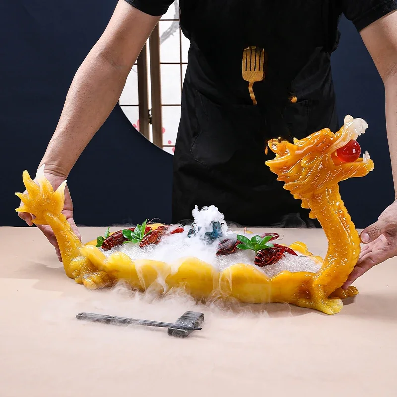 Creative Dragon Boat Seafood Sashimi Ice Plate