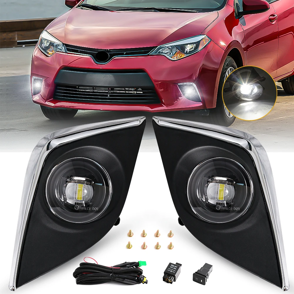 For Toyota Corolla Altis CE ECO L LE 2014 2015 2016 US Version LED Fog Lamp DRL Daytime Running Lights Car Headlight Halogen 12V