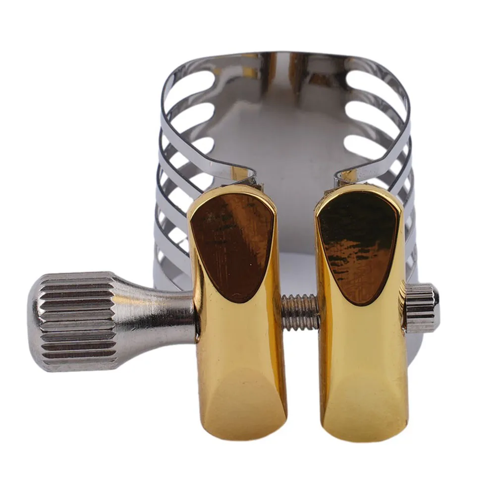 Saxophone Clip Sax Ligature Stainless Steel Metal Silver Accessories For Tenor Saxophone Mouthpiece Easy To Install